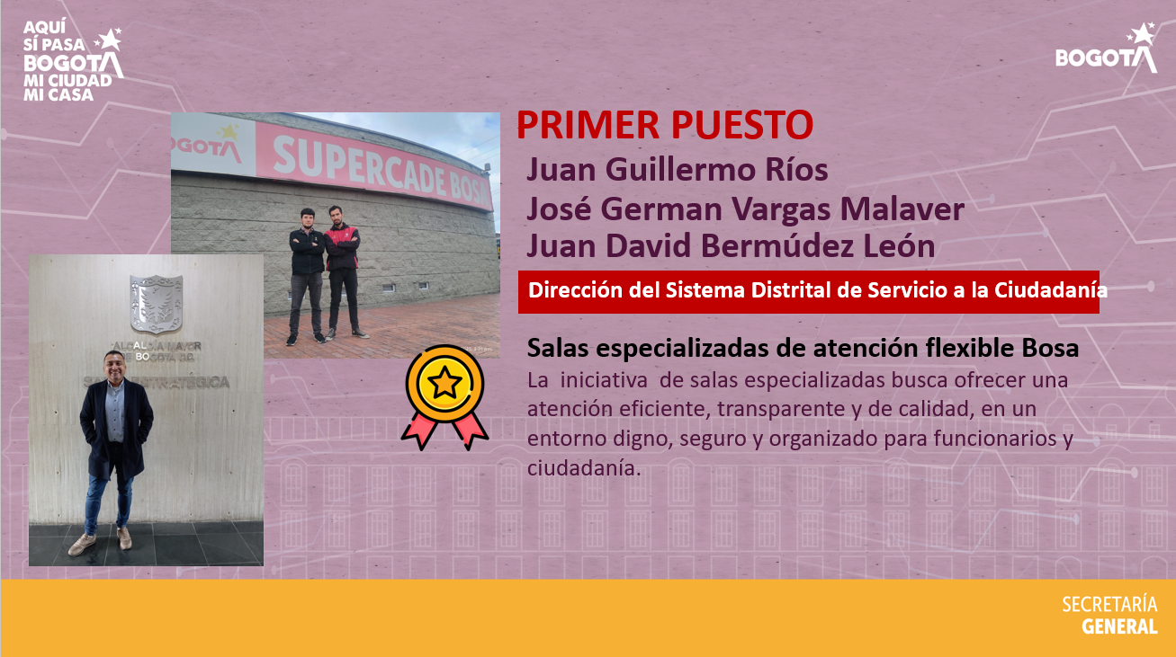 Primer puesto: Salas especializadas de atención flexible Bosa