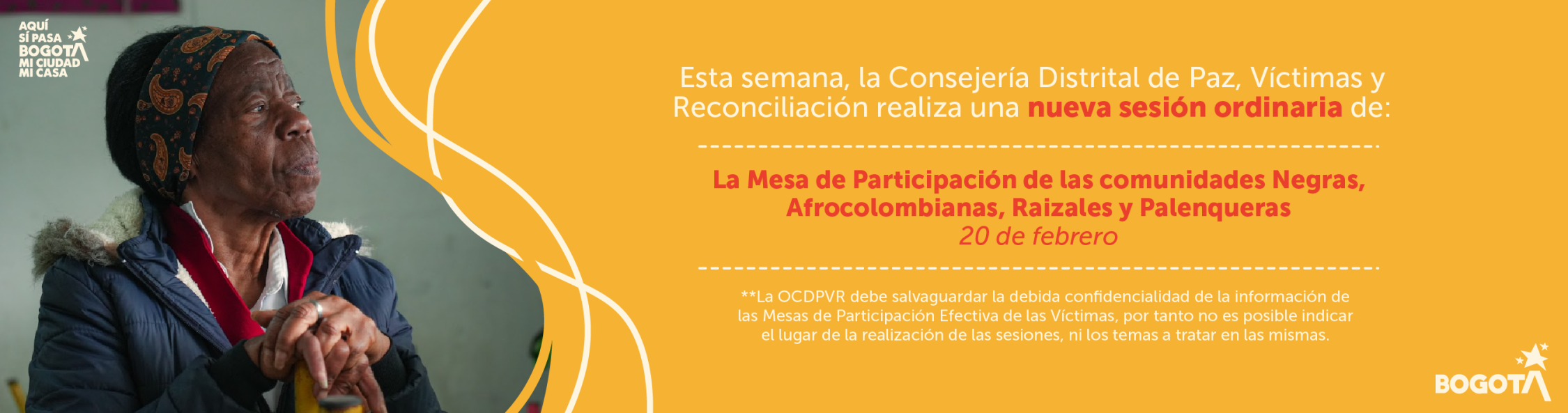 Se realizan las sesiones de las Mesas de Participación Efectiva de Víctimas, dando cumplimiento a lo establecido en el protocolo de participación efectiva de víctimas del conflicto armado en Bogotá.