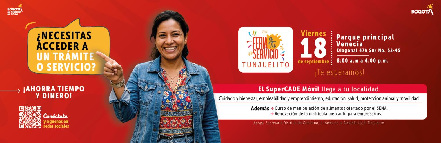 feria a tu servicio viernes 18 de septiembre del 2026 en el parque principal de Venecia Diagonal 47 a sur # 52 - 45