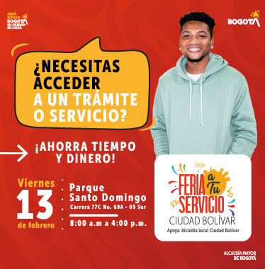 infografía con la información de la feria de servicios ciudad bolívar