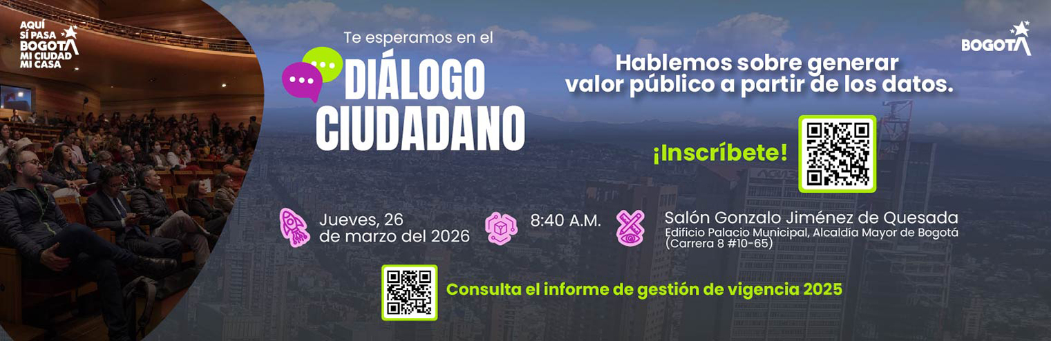 Invitación Diálogo ciudadano Generar valor público a partir de los Datos 26 de marzo del 2026