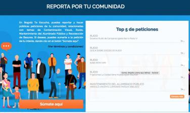 Ahora en Bogotá Te Escucha puedes sumarte a peticiones de otros ciudadanos
