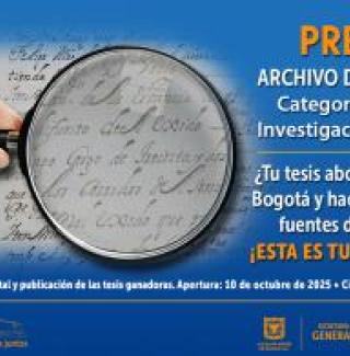 Invitación a participar en el Premio Archivo de Bogotá 2025