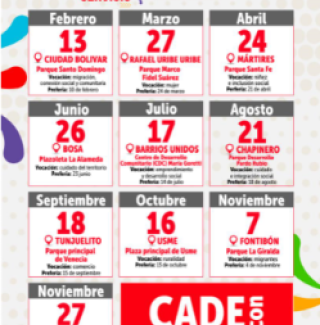 Infografía con las fechas y lugares de las próximas ferias a tu servicio