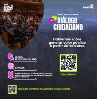 Invitación Diálogo ciudadano Generar valor público a partir de los Datos 26 de marzo del 2026