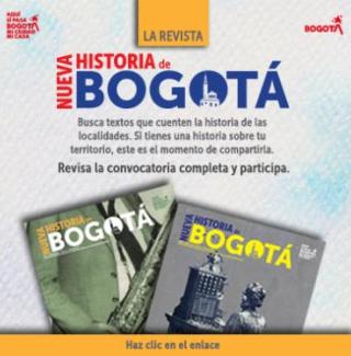 Pieza gráfica de divulgación de lineamientos editoriales de revista Nueva Historia de Bogotá