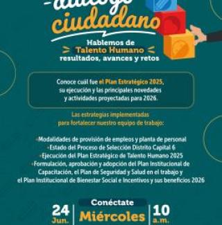 Invitación Diálogo ciudadano Hablemos de Talento Humano resultados avances y retos 2025–2026 junio 24 de 2026