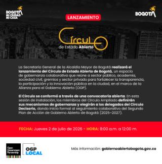 Invitación lanzamiento Círculo de Estado Abierto
