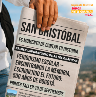 imagen de la portada Taller del laboratorio de artes gráficas de la Imprenta Distrital "Periodismo escolar".