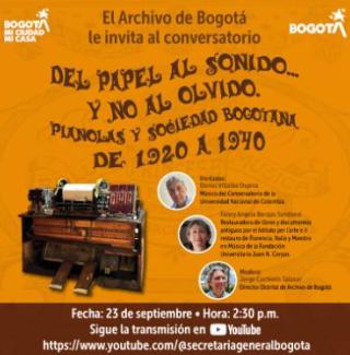 Pieza gráfica de divulgación del conversatorio