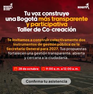 Invitación Taller de Co- creación planes 2027 Secretaría General 28-10-2026